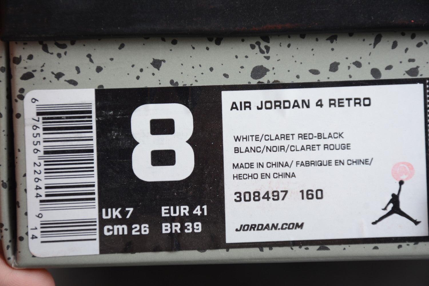 Air Jordan 4 Retro OG Fire Red White 308497-160