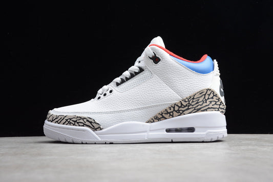 Air Jordan 3 White Blue Red AQ3835-325