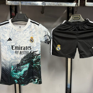 Real Madrid Black Dragon Kids Suit 25/26