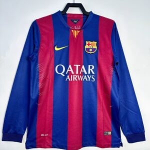Barcelona Home Long Sleeve Retro Jersey 2014/15