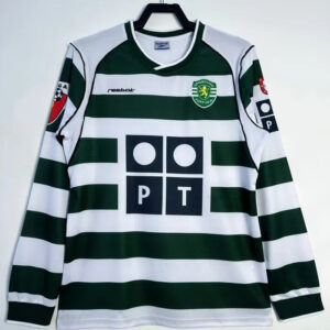 Sporting Lisbon Home Retro Long Sleeve Jersey 2001/03