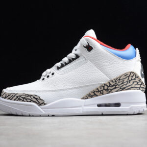 Air Jordan 3 White Blue Red AQ3835-325