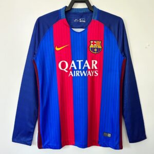 Barcelona Home Long Sleeve Retro Jersey 2016/17