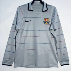 Barcelona Away Long Sleeve Retro Jersey 2003/04