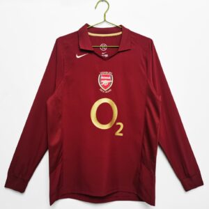 Arsenal Home Long Sleeve Retro Jersey 2005/06