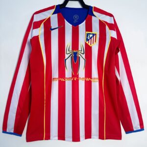 Atletico Madrid Home Long Sleeve Retro Jersey 2004/05