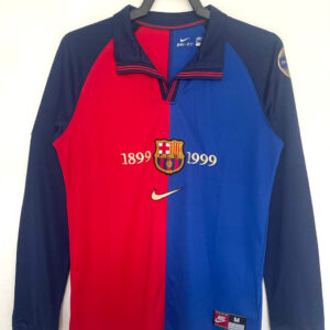 Barcelona Match Issue Champions League Home Long Sleeve jersey 1999/00