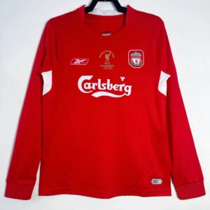 Liverpool Home Long Sleeve Retro Jersey 2004/05