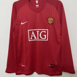 Manchester United Home Long Sleeve Retro Jersey 07/08