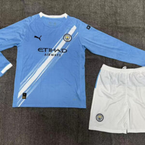 Manchester City Home Long Sleeve Kids Suit 25/26