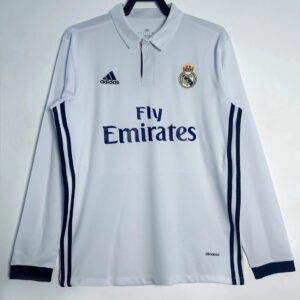 Real Madrid Home Long Sleeve Retro Jersey 2016/17