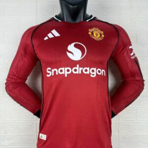 Manchester United Home Long Sleeve Player Jersey 25/26