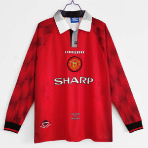Manchester United Home Long Sleeve Retro Jersey 96/97