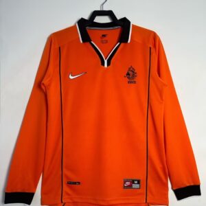 Netherlands Home Retro Long Sleeve Jersey 1998