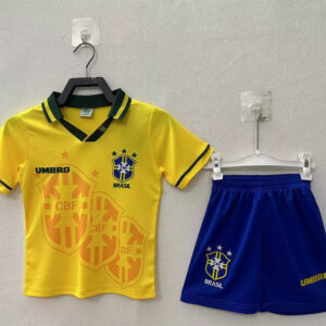 Brazil Home Retro Kids Jersey 1994