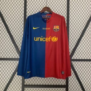 Barcelona Home Long Sleeve Retro Jersey 2008/09