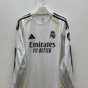 Real Madrid Home Man Long Sleeve Jersey 25/26
